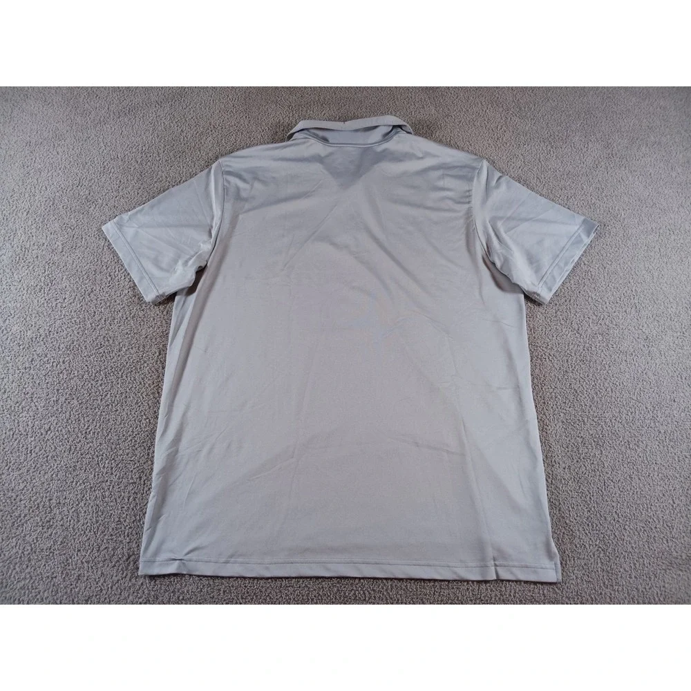 Adidas Golf Polo Shirt Mens XL Gray Performance Stretch Short Sleeve Athletic